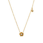 2026 New Titanium Steel Fading Floral INS Trendy Niche Design Light Luxury Rose Diamond 18k Gold Necklace - Image 5