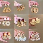 Silver needle rattan knitted round earrings, light luxury, high-end earrings, women's vacation style, fashion and versatility, earrings, and niche design