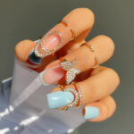 High-end rings, female niche, high-end light luxury, simple butterfly rings, adjustable inlays, with diamonds, copper plating exquisite