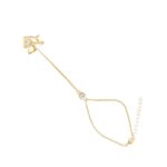 Ins style baroque imitation pearl finger bracelet design crystal hand back bracelet - Image 5