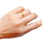 New Korean version simple crushed ice ice ring gold water ripple hand-hammered texture cold fashion accessories - Image 3