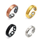Double magnet ring metal glossy creative jewelry for opening couple ring - Image 2