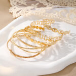 Alloy love knot bracelet set creative peach heart heart Bracelet - Image 3