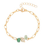 Jewelry, green crystal conch bracelet, two-piece jewelry set - Image 5