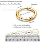 Classic titanium steel earrings, non-fading cartilage ear clips - Image 2