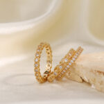 Best-selling three-piece fashion stacking rings with gold plating - Image 4