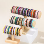 Natural Stone Crystal Agate Round Bead Bracelet Tiger's Eye Stone Bead Bracelet - Image 3