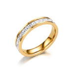 Gypsophila Zirconia Titanium Steel Ring Women's INS Trend 18K Erotic Couple Ring Diamond - Image 5