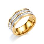 Gypsophila Zirconia Titanium Steel Ring Women's INS Trend 18K Erotic Couple Ring Diamond - Image 3