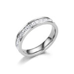 Gypsophila Zirconia Titanium Steel Ring Women's INS Trend 18K Erotic Couple Ring Diamond - Image 4