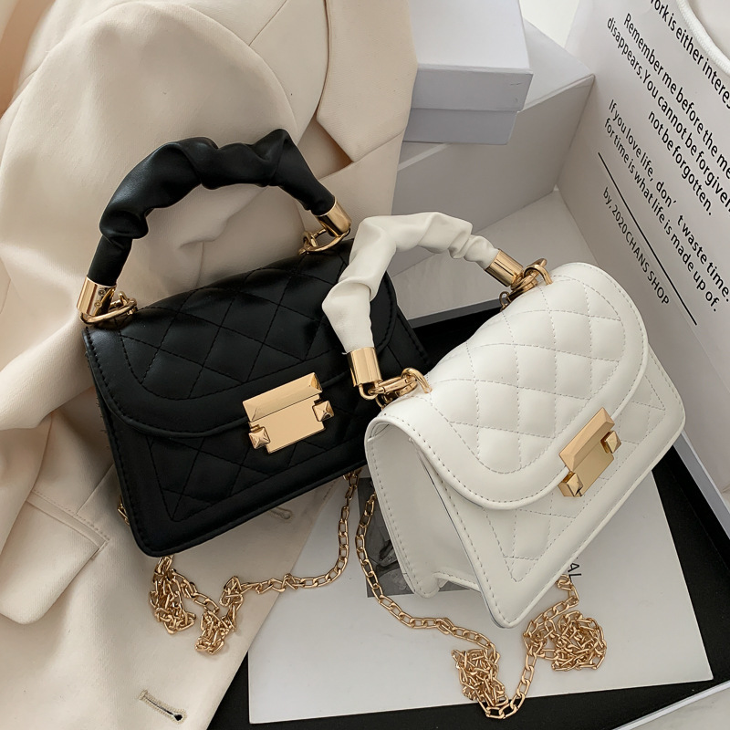 21417602389_1052602849.jpg Women's Ins Style Chain Crossbody Bag 2026 Korean Fashion Small Square Handbag For Daily & Party Use - Image 1
