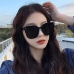 GM Sunglasses Women's High-End Sense Internet Celebrities Large Frames Big Faces Thin Little Red Book Same Versatile Anti-Ultraviolet Sunglasses - Image 3