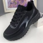 Spring and Autumn Leather Waterproof Non-Slip Sneakers Men's Black Work Shoes Light Sole Casual Running Shoes Men's
