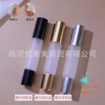 10ml dual-ended frosted translucent; Silver cap; Spray head   ball roller head