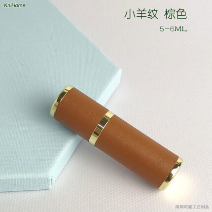 5ML gold shell; Lamb stripe: brown; Zinc alloy veneer + inner glass bottle