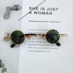Gold frame dark green