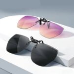 2025 New Reversible Sunglasses Polarized Clip Rimless Polygon Men And Women Sunglasses Clip Wholesale