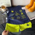 T31 vest set navy blue