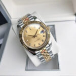 Men's 41mm Stainless Steel Automatic Quartz Watch Luminous Waterproof Wristwatch