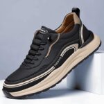 Summer New Men's Shoes Leather Shoes Men's Breathable, Lightweight And Thin Lazy Sports One-Foot Pedals Trendy Sports And Casual Shoes - Image 3