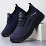 Shoes Men's Casual Shoes Cross-Border Plus Size Temu Fly Knitted Shoes, Breathable Mesh Shoes, Versatile Men's Shoes, Soft Soles, Comfortable Single Shoes - Image 3