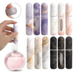 5ml Marble Print Bottom-Fill Perfume Atomizer  Luxury Portable Travel Refillable Spray Bottle
