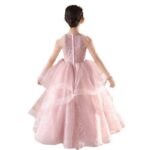 Girls' Elegant Pink Light Luxury Princess Dress for Piano Performance & Weddings - Image 5