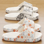 Poop-Feeling Slippers For Women & Men  Summer Home Use Indoor Couples Non-Slip Bathroom Bathing Printed Cooling Slippers Summer Wholesale