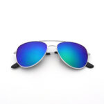 Silver frame green film