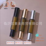 10ml matte brown; gold cap; spray head   ball roller head