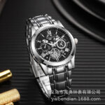 Men's Light Luxury Skeleton Quartz Watch Luminous Hands, Waterproof & Roman Dial - Image 4