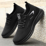 Shoes Men's Casual Shoes Cross-Border Plus Size Temu Fly Knitted Shoes, Breathable Mesh Shoes, Versatile Men's Shoes, Soft Soles, Comfortable Single Shoes - Image 2