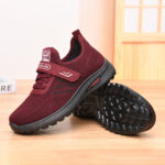Women's Breathable Flyknit Slip-On Walking Shoes with Decorative Laces