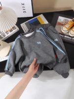 Korean Spring and Autumn New Children's Set 2026 Fashionable Sweatshirt Set for Boys and Girls, Children's Spring Sports Children's Wear - Image 4