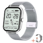 Grey steel strap   silicone strap