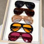 5 Pairs Of Large-Frame Pilot Sunglasses For Women, Premium Look, Y2K Fashion Sunglasses, UV-Blocking Sunglasses - Image 4