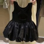 Girls' Black Backless Bubble Skirt Tank Dress  Summer Sleeveless Princess Sundress - Image 2