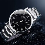 9- Roman - Silver steel belt - black side