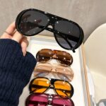 5 Pairs Of Large-Frame Pilot Sunglasses For Women, Premium Look, Y2K Fashion Sunglasses, UV-Blocking Sunglasses - Image 3
