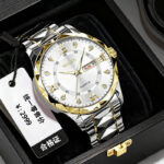 Men's Dual-Date Diamond-Set Business Watch Luminous Automatic Style Quartz Wristwatch - Image 2