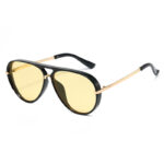 Bright black frame yellow piece