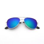 Silver frame green film