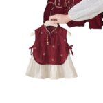 Girls' Chinese Style Tang Suit Dress Lightweight Summer First Birthday Princess Skirt - Image 5