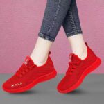 Women's Lightweight Breathable Flyknit Running Shoes Soft-Sole Casual Sneakers - Image 3