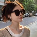 Korean Black-Frame Sunglasses For Men Sunscreen Seaside Driving UV Protection Round Face Slimming Sunglasses INS Wholesale