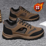 Foreign Trade Plus Size Men's Single Cotton Hiking Shoes Thick Sole Lightweight and Comfortable and Versatile Casual Outdoor Hiking Non-Slip Running Shoes - Image 3
