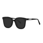 Korean Black-Frame Sunglasses For Men Sunscreen Seaside Driving UV Protection Round Face Slimming Sunglasses INS Wholesale - Image 5