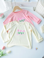 Girls' Thin Long-Sleeve Base T-Shirt Spring/Autumn Trendy Inner Top for Babies & Little Girls - Image 2