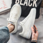 Little White Shoes Men's Winter Breathable Teen Casual Versatile Men's Shoes 2026 New Student Pure White Sports Shoes - Image 3