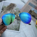 Gold frame green film